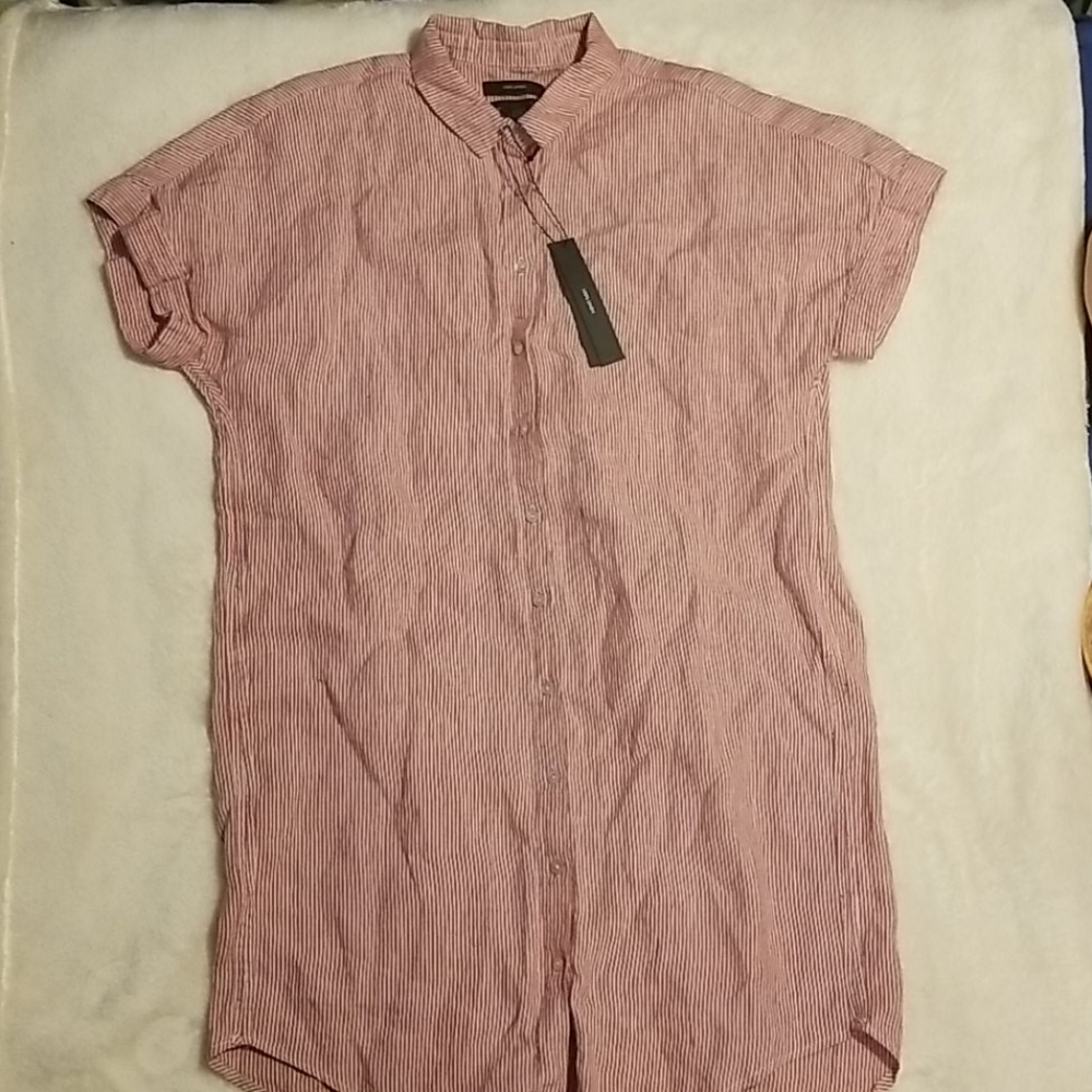 Brand New Tahari Striped Linen Dress